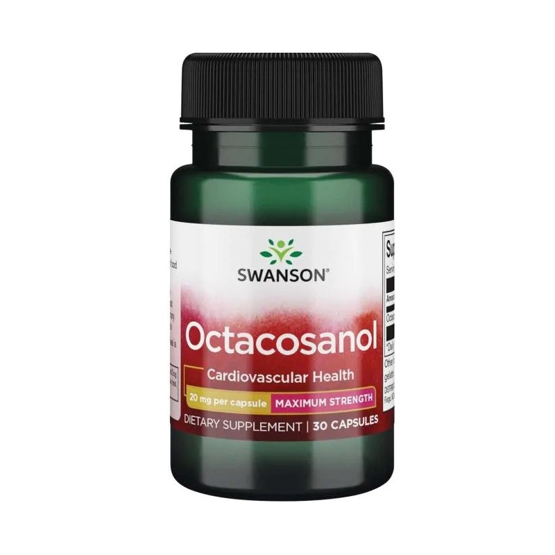 Octakozanol Maksymalna Dawka 20mg 30 kapsułek Swanson