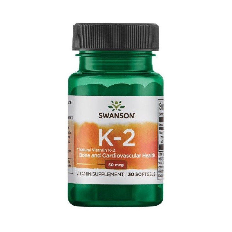 Witamina K-2 naturalna 50mcg 30 kapsułek Swanson