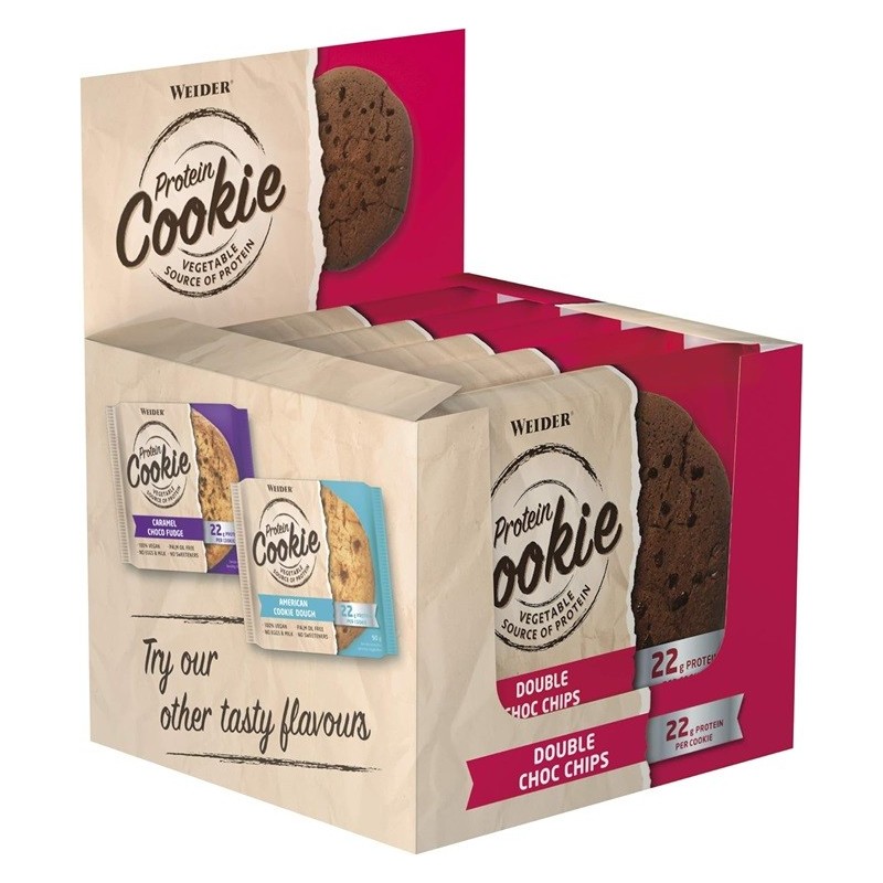 Protein Cookie Double Choc Chips 12 x 90g Weider