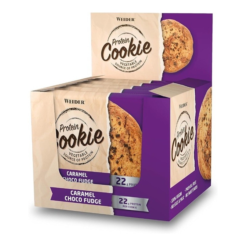 Protein Cookie Caramel Choco Fudge 12 x 90g Weider