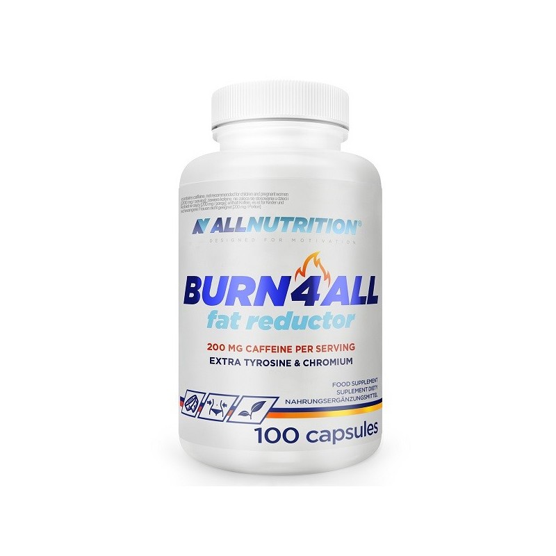 Burn4ALL 200mg Caffeine 100 caps Allnutrition