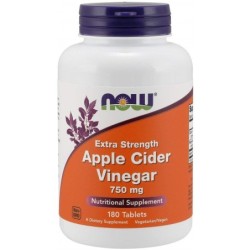 Apple Cider Vinegar 750mg Extra Strength 180 tablets NOW Foods