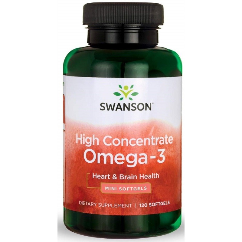Omega-3 o wysokiej koncentracji 120 kapsułek żelowych Swanson