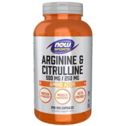 Arginine & Citrulline 240 vcaps NOW Foods