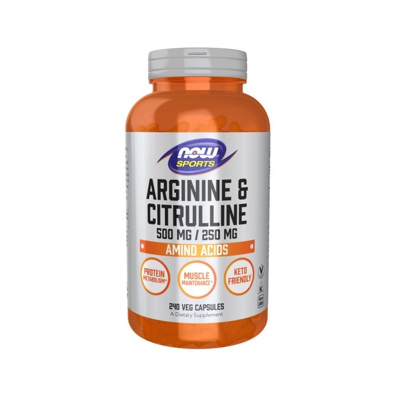 Arginine & Citrulline 240 vcaps NOW Foods