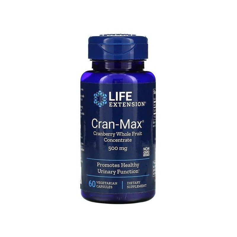 Cran-Max Koncentrat z całych owoców żurawiny 500mg 60 kapsułek Life Extension