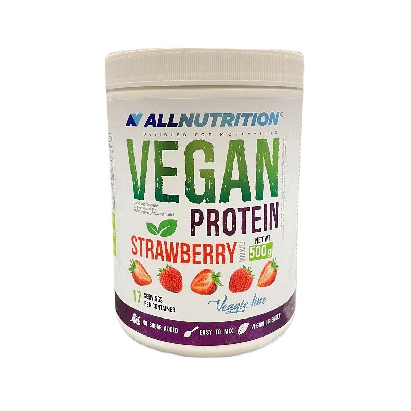 Vegan Protein Strawberry 500g Allnutrition