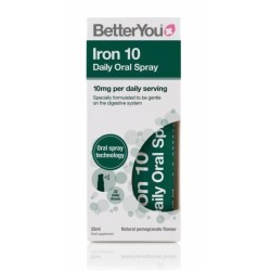 Iron 10 Daily Oral Spray 10mg Pomegranate 25ml BetterYou
