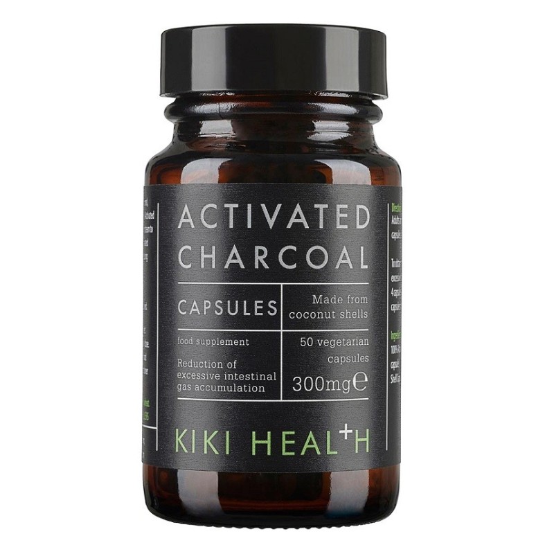 Activated Charcoal 300mg 50 vcaps KIKI Health