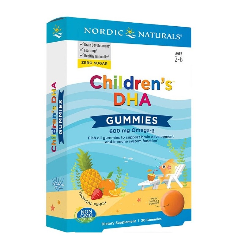 Żelki DHA dla Dzieci 600mg 30 żelków Nordic Naturals