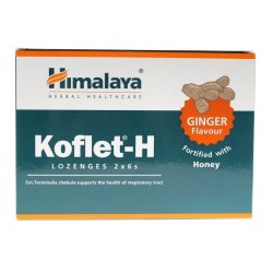 Koflet-H, Ginger - 12 lozenges Himalaya