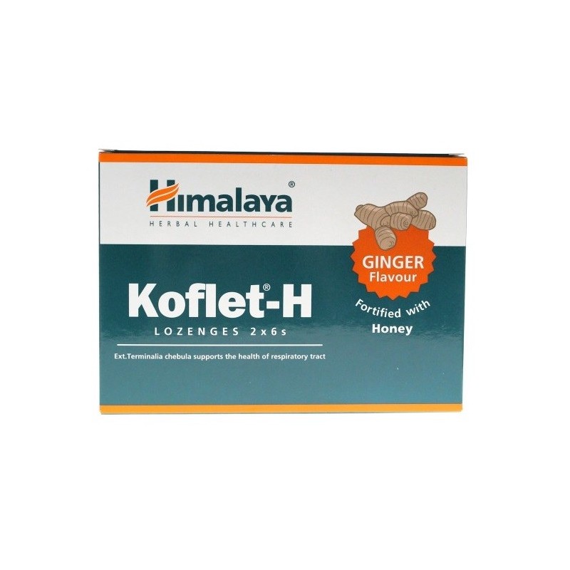 Koflet-H, Ginger - 12 lozenges Himalaya
