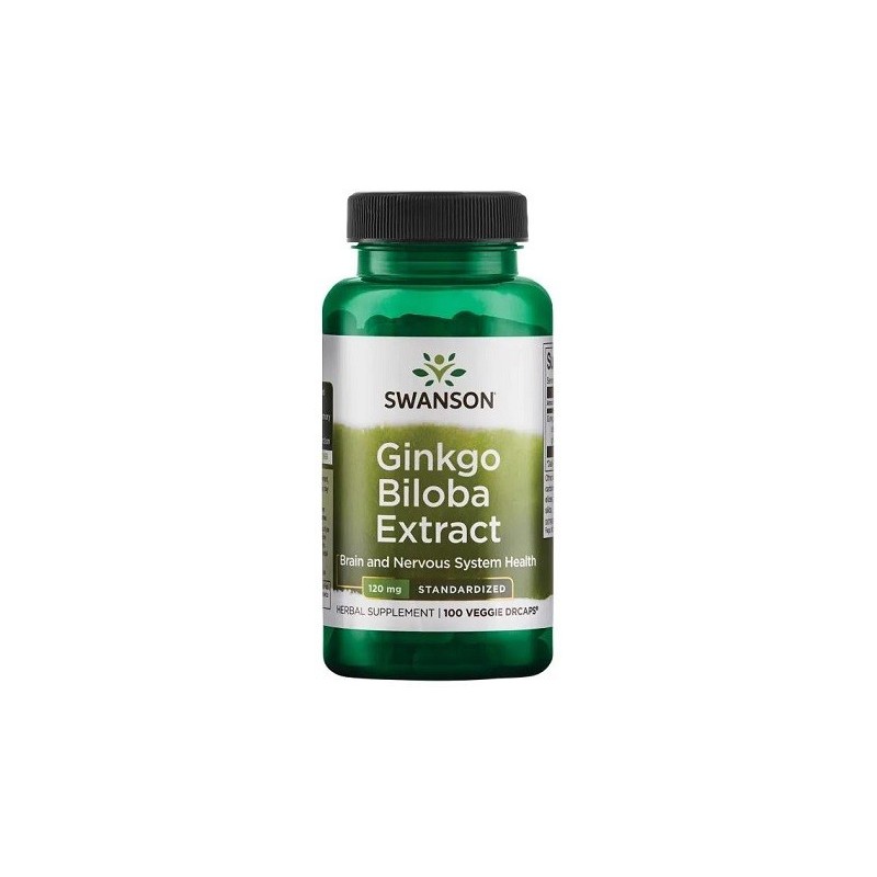Ginkgo Biloba Extract 120mg 100 vcaps Swanson