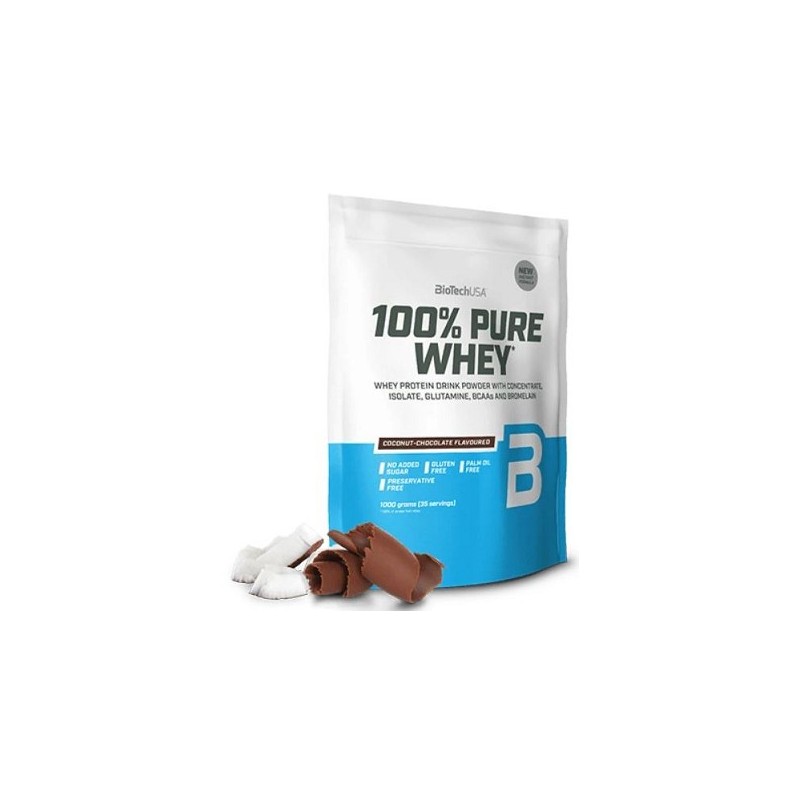 100% Czystej Serwatki Czekolada Kokosowa 1000g BioTechUSA