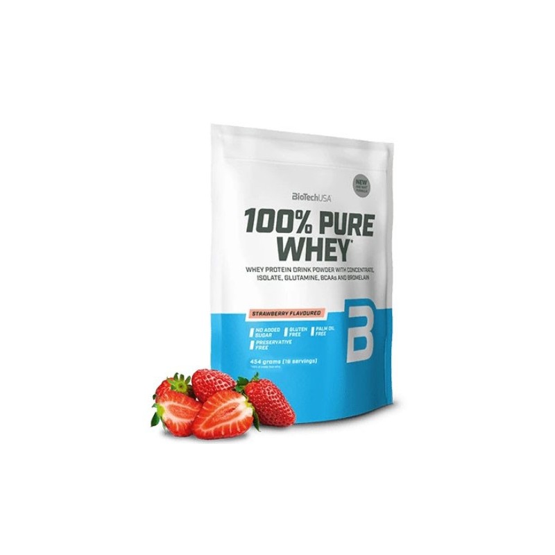 100% Pure Whey Strawberry 454g BioTechUSA