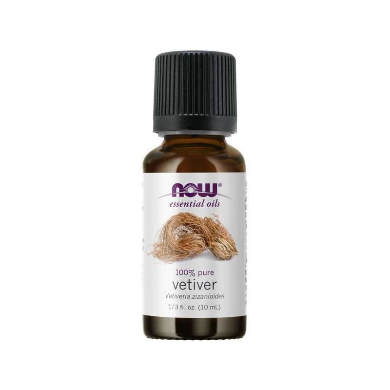 Essential Oil, Vetiver Oil 10ml NOW Foods