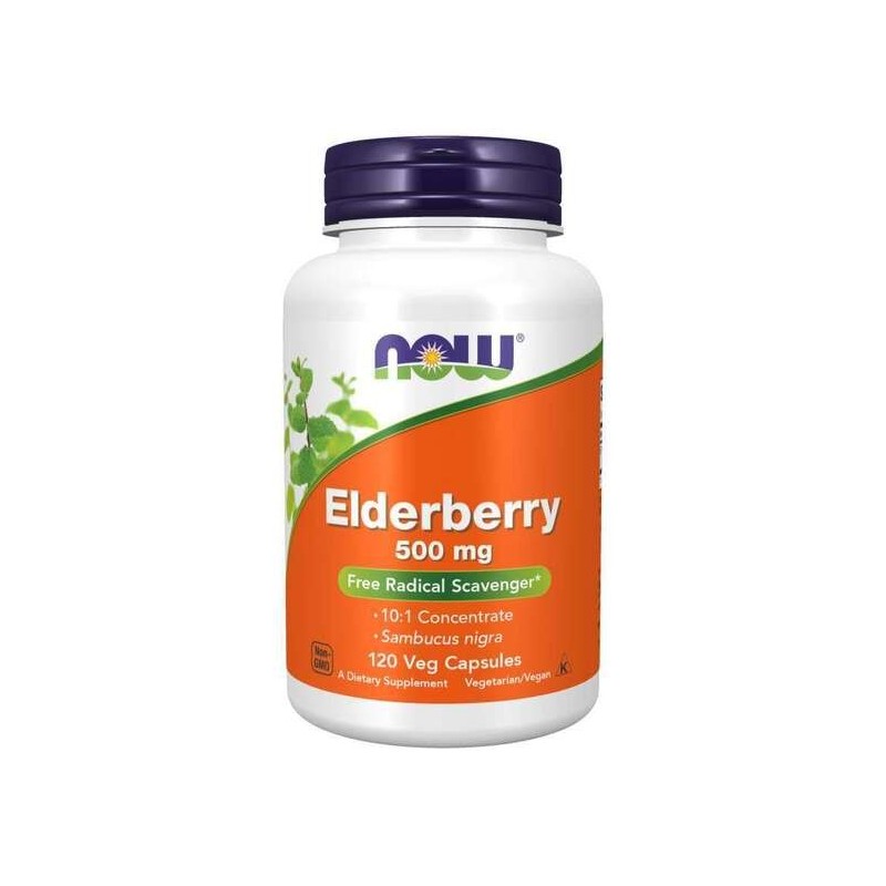 Elderberry 500mg 120 vcaps NOW Foods