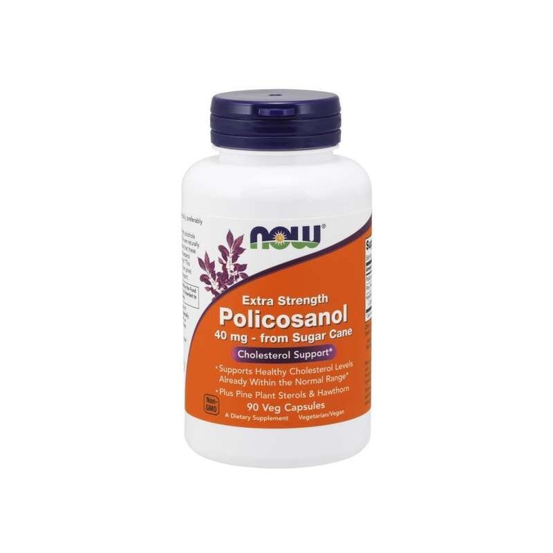 Policosanol 40mg Extra Strength 90 kaps NOW Foods