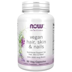 Vegan Hair Skin & Nails 90 vcaps NOW Foods