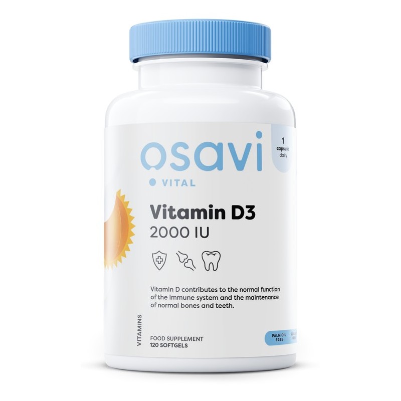 Vitamin D3 2000IU 120 softgels Osavi