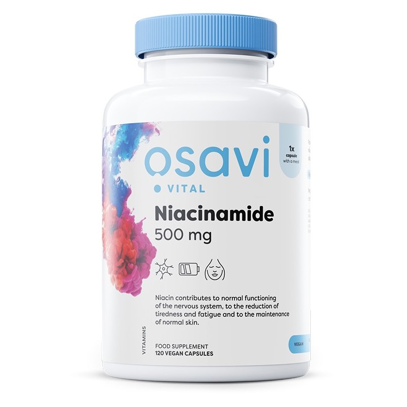 Niacynamid 500mg 120 kapsułek wegańskich Osavi