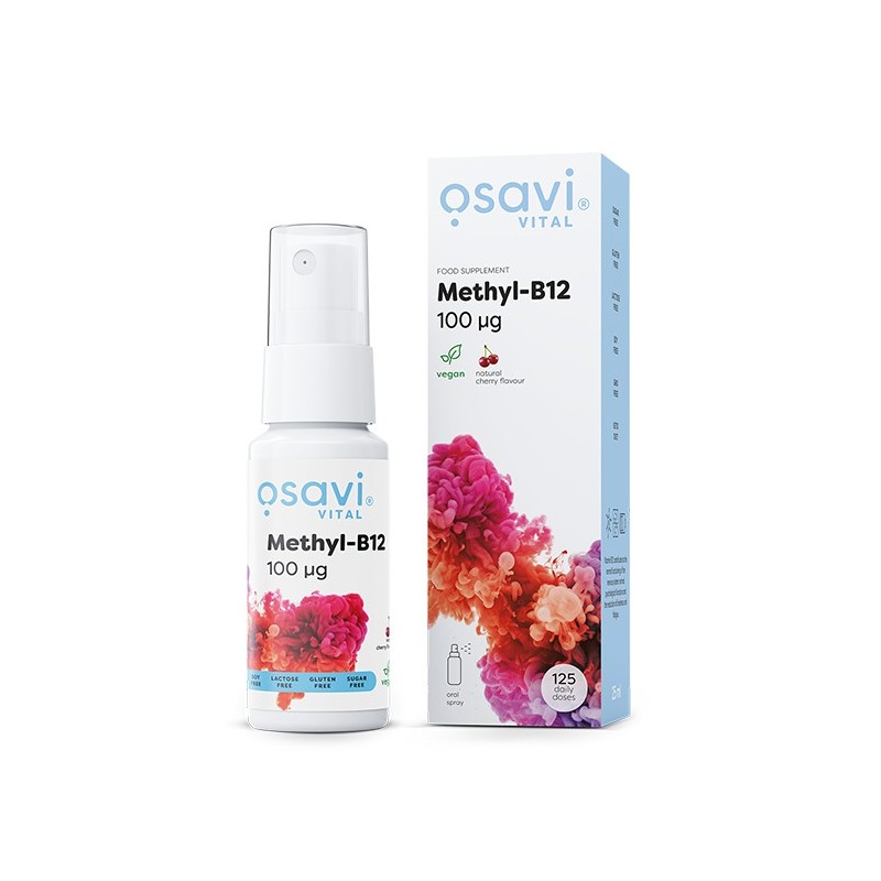 Methyl-B12 Oral Spray 100mcg Cherry 25ml Osavi