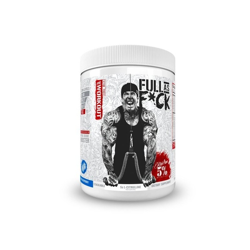 Full As F*ck Legendarna Seria smak Niebieska Malina 350g 5% Nutrition (Rich Piana)