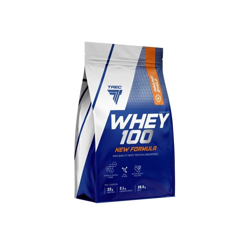 Whey 100 Nowa Formuła Smak Masło Orzechowe z Wanilią 700 g Trec Nutrition