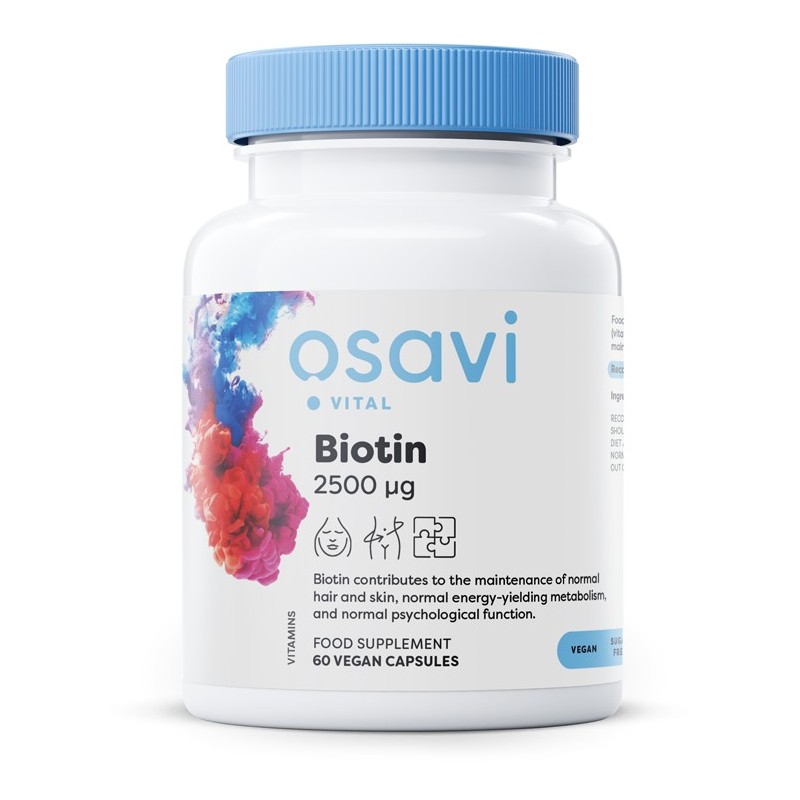 Biotyna 2500mcg 60 kapsułek wegańskich Osavi