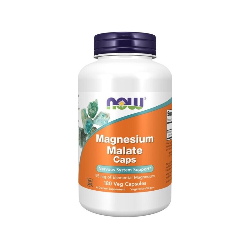 Magnesium Malate 180 vcaps NOW Foods