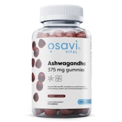 Ashwagandha 375mg Misie Żelki Wiśniowe 90 żelków Osavi