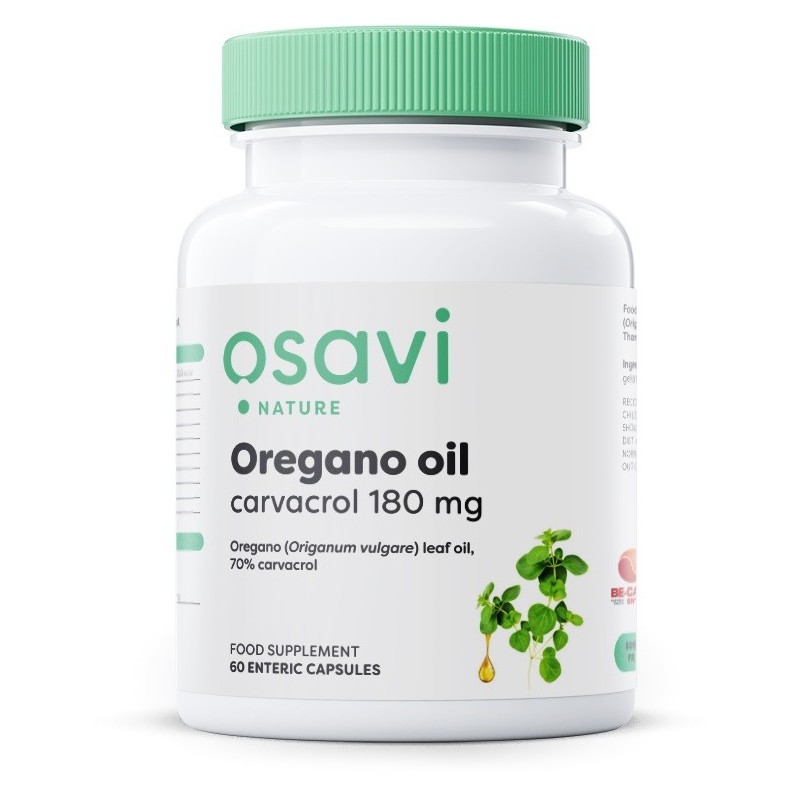 Oregano Oil Carvacrol 180mg 60 enteric caps Osavi