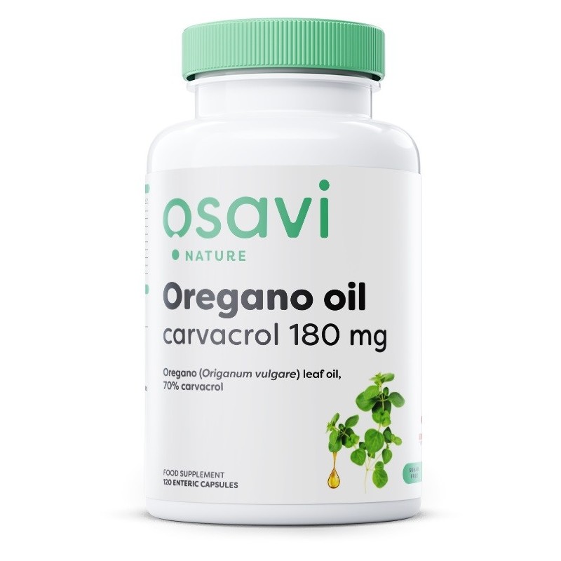 Oregano Oil Carvacrol 180mg 120 enteric caps Osavi