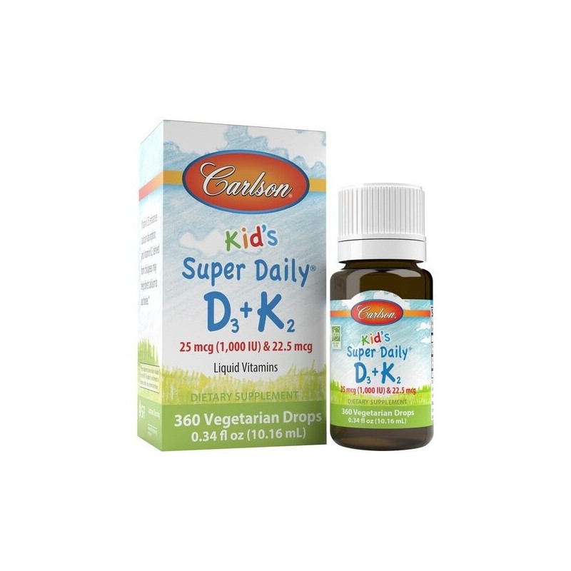 Super Daily Witamina D3 + K2 dla dzieci 10ml Carlson Labs