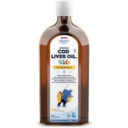 Norwegian Cod Liver Oil Kids 500mg Omega 3 Lemon 500ml Osavi