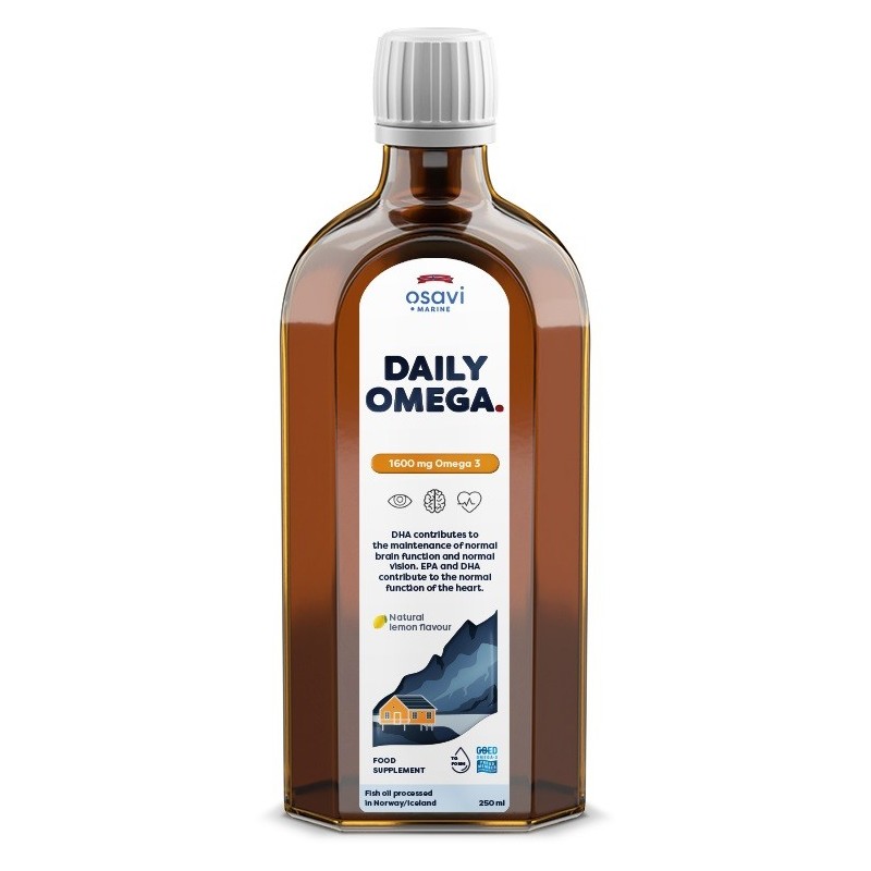Codzienna Omega 3 1600mg Smak Naturalna Cytryna 250ml Osavi