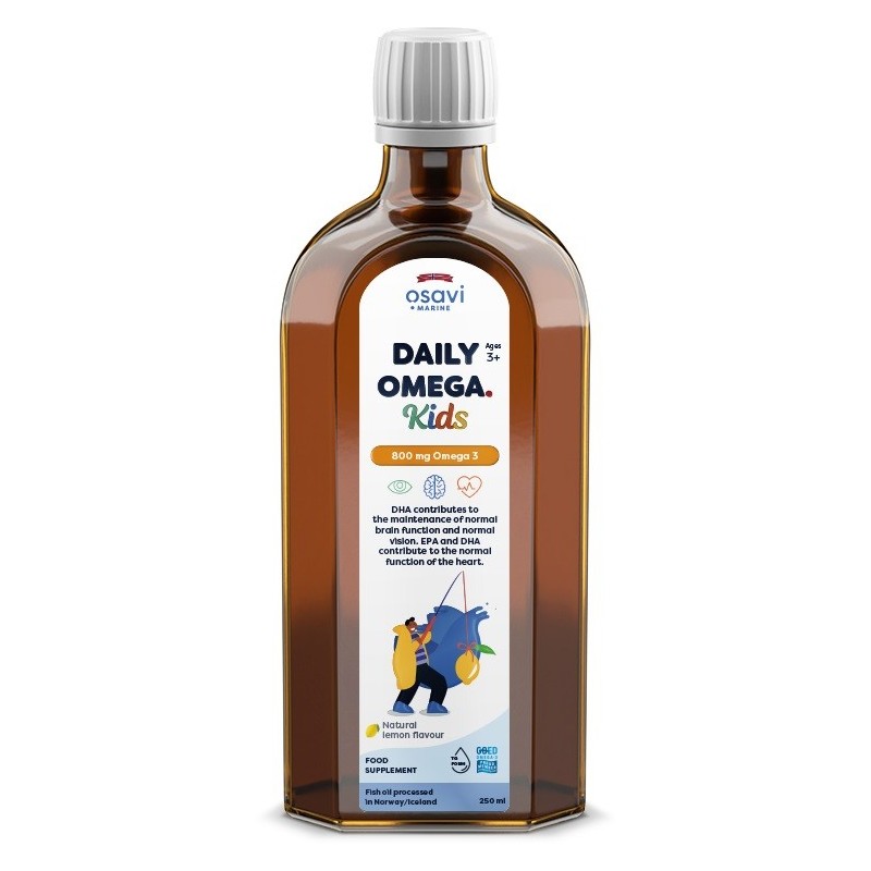 Omega 3 dla Dzieci 800mg Smak Naturalna Cytryna 250ml Osavi