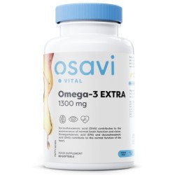 Omega-3 Ekstra Molekularnie Destylowana 1300mg Cytryna 60 kapsułek Osavi