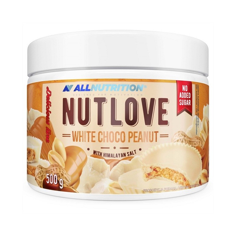 Nutlove Biała Czekolada z Orzeszkami Ziemnymi 500g Allnutrition