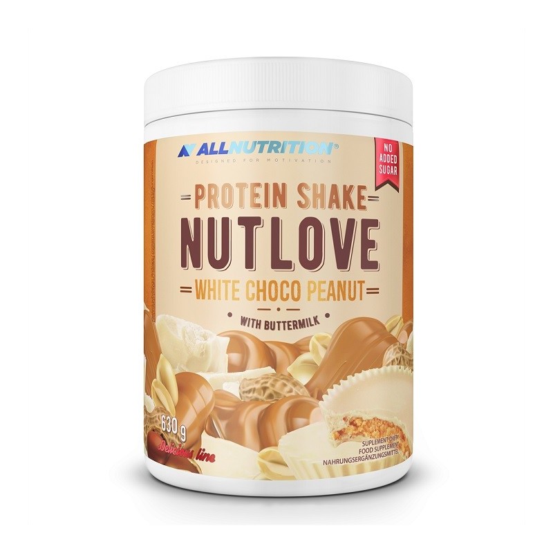 Nutlove Protein Shake Biała Czekolada z Orzeszkami Ziemnymi 630g Allnutrition