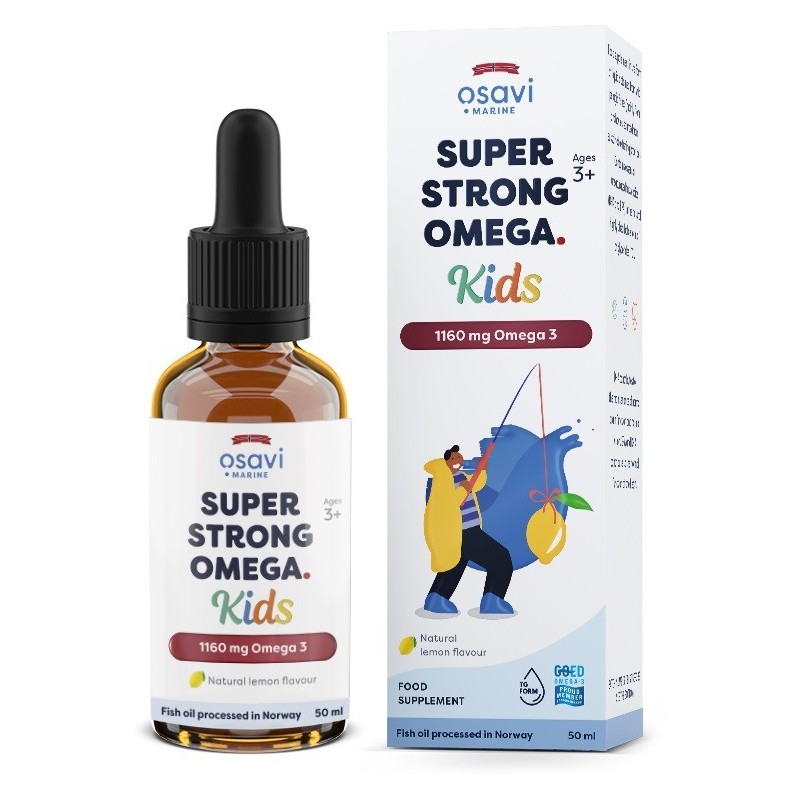 Super Strong Omega Kids 1160mg Omega 3 Lemon 50ml Osavi