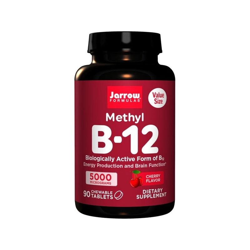 Methyl B-12 5000mcg Cherry 90 chewable tabs Jarrow Formulas