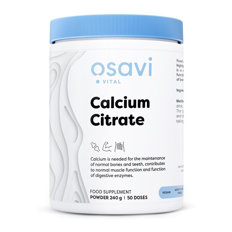 Cytrynian Wapnia w Proszku 240g Osavi