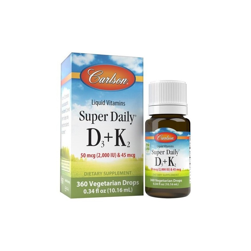 Super Daily Witamina D3 + K2 2000IU 10ml Carlson Labs