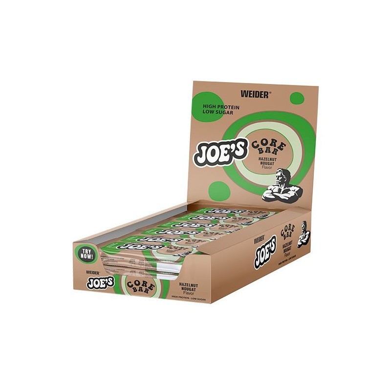 Joe's Core Bar Hazelnut Nougat 12 x 45g Weider