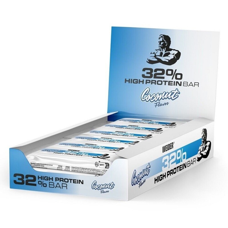 32% High Protein Bar Coconut 12 x 60g Weider