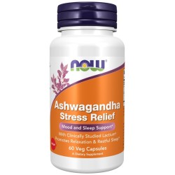 Ashwagandha Stress Relief 60 kaps. NOW Foods