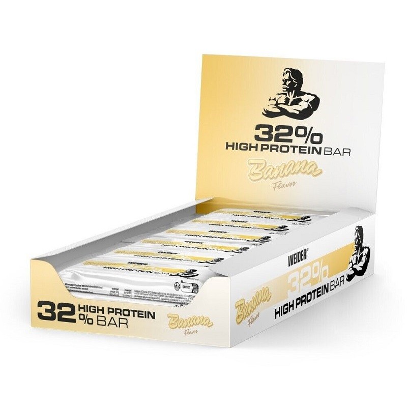 32% Baton Wysokobiałkowy Smak Banan 12 x 60g Weider