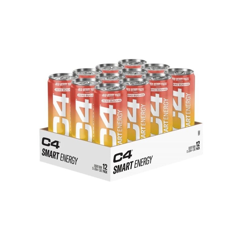 C4 Smart Energy Smak Czerwona Jagoda i Yuzu 12 x 330ml Cellucor