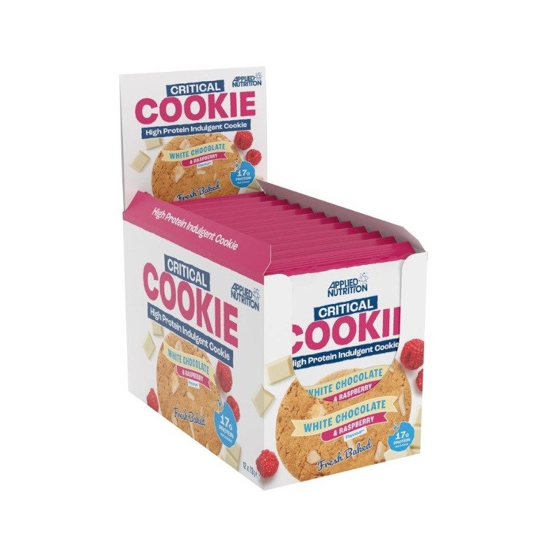 Ciastko Proteinowe Critical Cookie Biała Czekolada z Maliną 12x73g Applied Nutrition